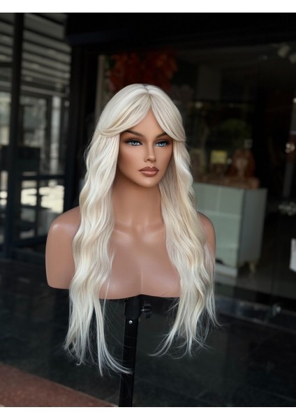 Platin Sarı Ön Soğuk Sarı Işıltılı Vip Peruk fiyatları