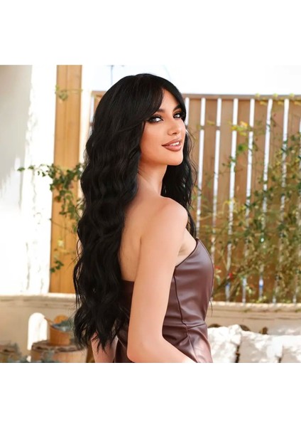 Medikal Siyah Perçemli Dalgalı Peruk A+++ Kalitede fiyatları