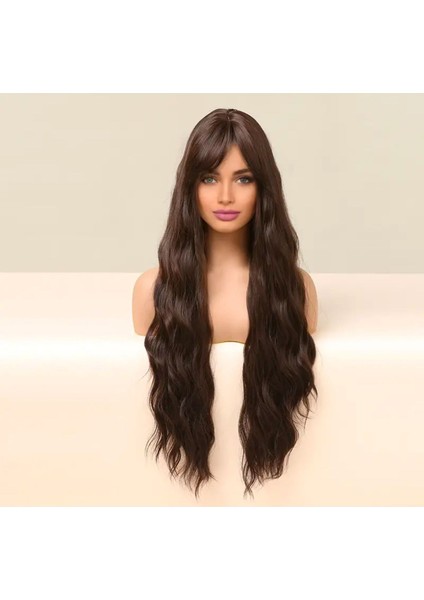 Medikal Kahve Tonu Dalgalı Saç Peruk A+++ Kalitede fiyatları