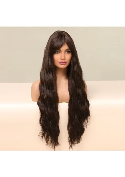 Medikal Kahve Tonu Dalgalı Saç Peruk A+++ Kalitede modelleri