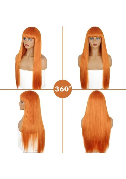 Bakır Düz Perçemli Peruk 9630-232 modelleri