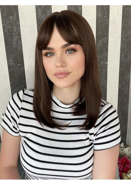 Özel Vip Düz Perçemli Model Peruk