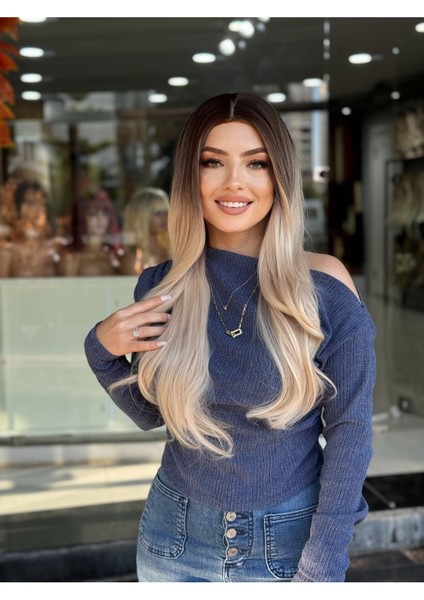 Luxury Perçemsiz Ombreli Tam Vip Peruk