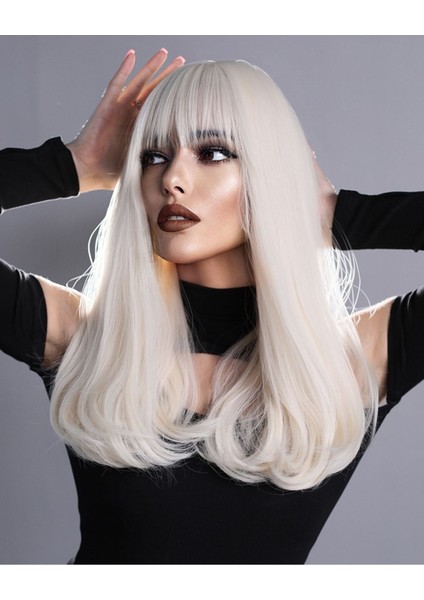 Luxury Özel Perçemli Soğuk Sarı Vip Peruk modelleri