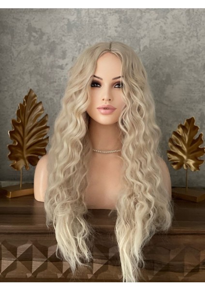 Vip Yeni Sezon Soğuk Sarı Uzun Seri Peruk