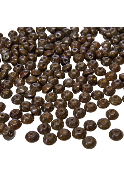 1.5 cm Iri Bonibon Kahve Rengi Ahşap Boncuk 50 gr