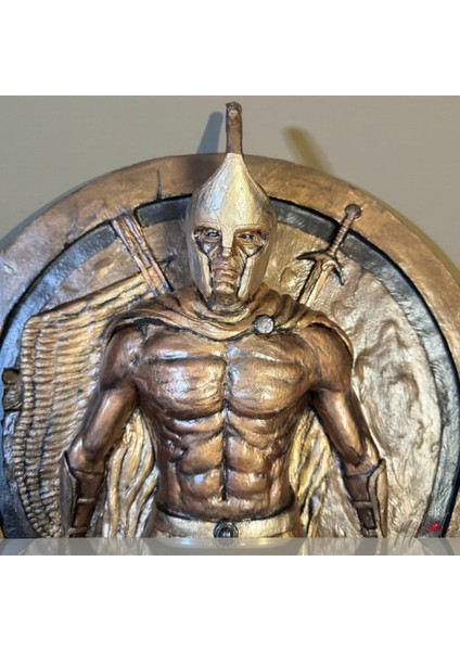 Cesaretin Koruyucusu - Duvara Asılan Roma Savaşçısı, El Yapımı, Arkadan Aydınlatmalı, Dekorasyon Heykeli - Mukemel Orijinal Tasarımlar fırsatları