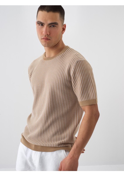 Erkek Camel Oversize Kazak