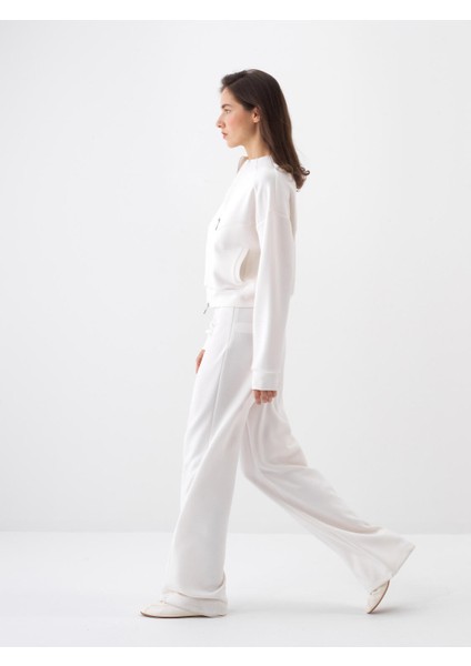 Kadın Beyaz Oversize Modal Pantolon modelleri