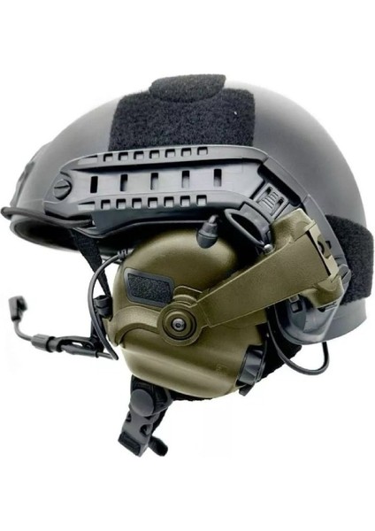Earmor M32X Plus Kask Atış Kulaklığı Kulak Koruma Telsiz Yuvalı (Foliage Green) Yeşil