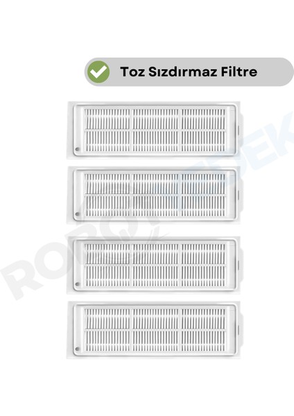 Xiaomi Mop 2 Pro MJST1SHW Uyumlu Yedek Hepa Filtre-4 Parça