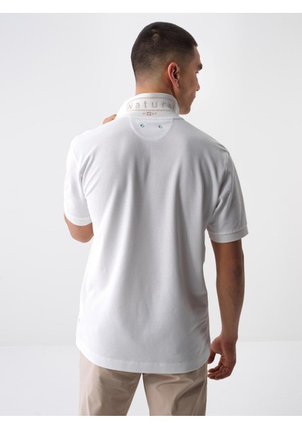 Beyaz Regular Fit Pamuklu Tişört modelleri