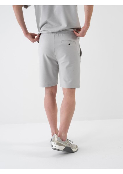 Erkek Gri Regular Fit Pamuklu Şort fırsatları