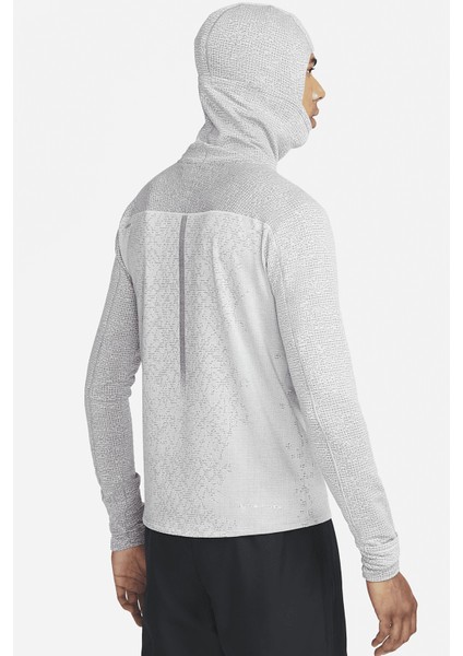 Therma Fit Adv Run Division Pnncle Mid Hoodie Kapüşonlu Reflektörlü Erkek Koşu Sweatshirt Gri fiyatları