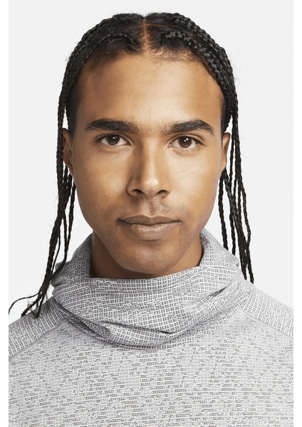 Therma Fit Adv Run Division Pnncle Mid Hoodie Kapüşonlu Reflektörlü Erkek Koşu Sweatshirt Gri modelleri