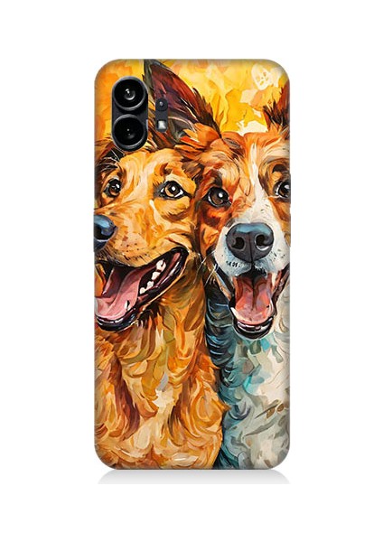Nothing Phone 1 Uyumlu Mutlu Köpekler Desenli Silikon Kılıf