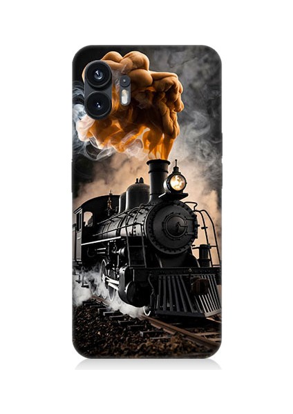 Nothing Phone 2 Uyumlu Kara Tren Desenli Silikon Kılıf