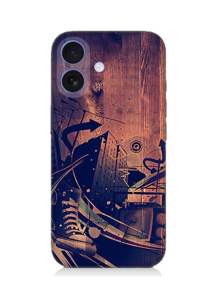 Apple iPhone 16 Plus Uyumlu Karanlık Tiyatro Desenli Silikon Kılıf