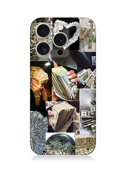 Apple iPhone 16 Pro Uyumlu Para ve Aşk Desenli Silikon Kılıf
