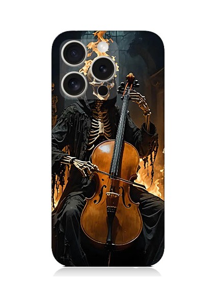 Apple iPhone 16 Pro Max Uyumlu Iskelet Çello Desenli Silikon Kılıf