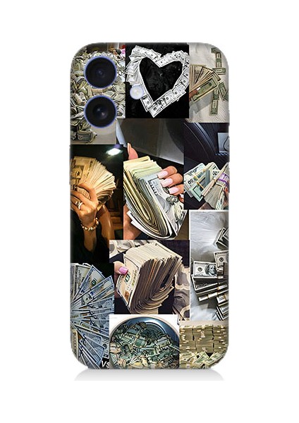 Apple iPhone 16 Plus Uyumlu Para ve Aşk Desenli Silikon Kılıf
