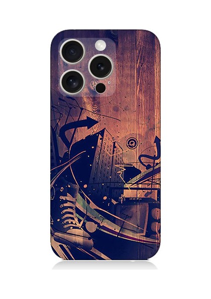 Apple iPhone 16 Pro Uyumlu Karanlık Tiyatro Desenli Silikon Kılıf