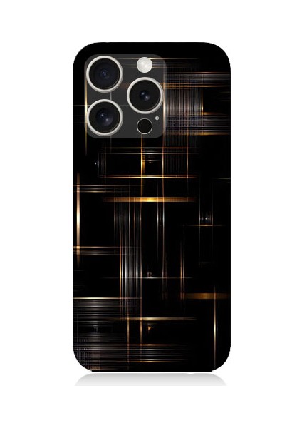 Apple iPhone 16 Pro Max Uyumlu Soyut Çizgiler Desenli Silikon Kılıf