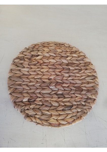 1 Adet Amerikan Hasır Servis Supla Örme Bambu Yuvarlak Supla 35 cm