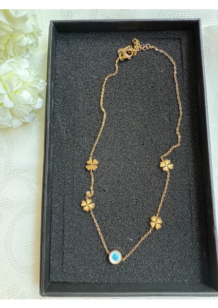 Zirkon Taşlı Şans Kolyesi fiyatları