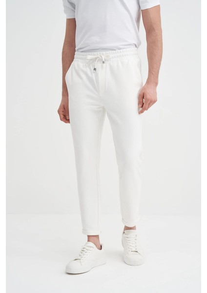 Erkek Regular Fit Süet Eşofman Altı