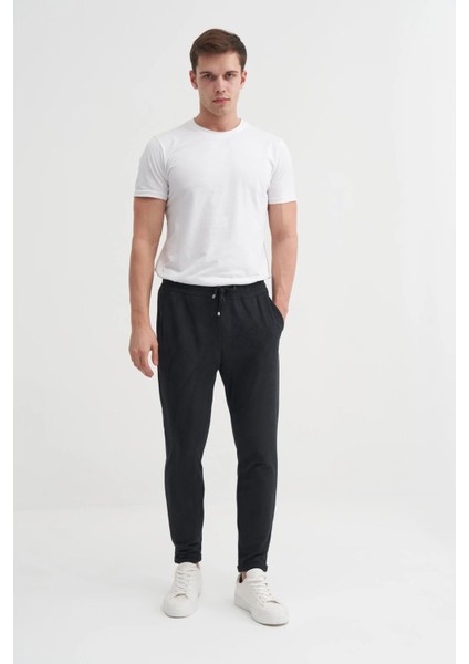 Erkek Regular Fit Süet Eşofman Altı