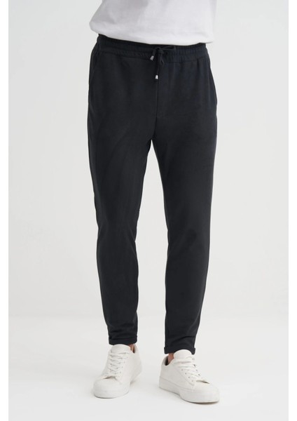 Erkek Regular Fit Süet Eşofman Altı modelleri