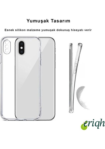 Apple iPhone Xs Max Uyumlu Kamera Korumalı Şeffaf Silikon Kılıf