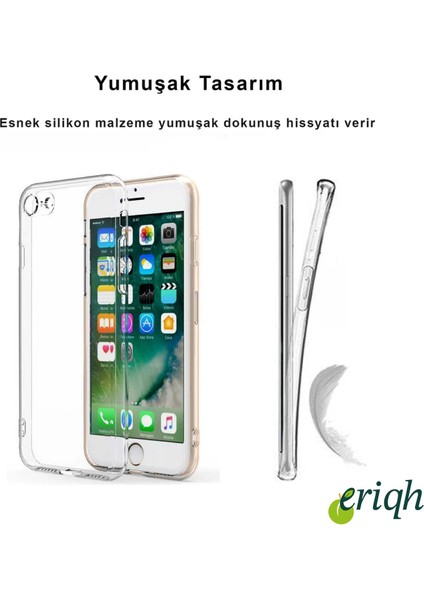 Apple iPhone 7 Plus Uyumlu Kamera Korumalı Şeffaf Silikon Kılıf