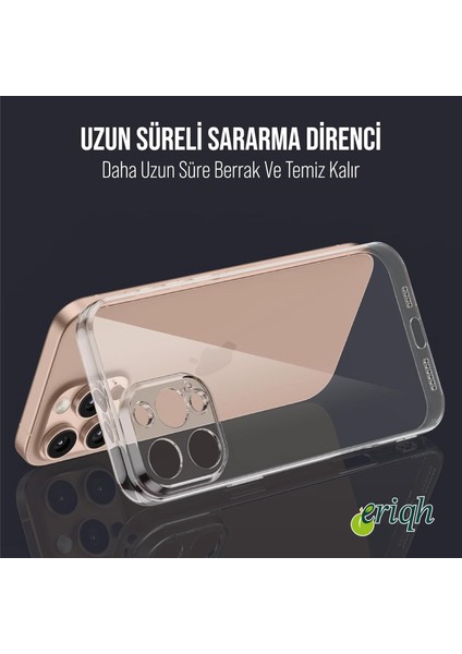 Apple iPhone 13 Promax Uyumlu Kamera Korumalı Şeffaf Silikon Kılıf
