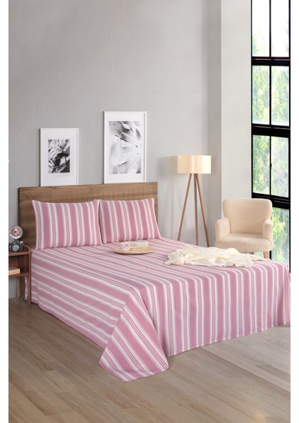Sport Çizgili Çarşaf + Yastık Kılıfı Seti Tek Kişilik Soft Line Bordo modelleri