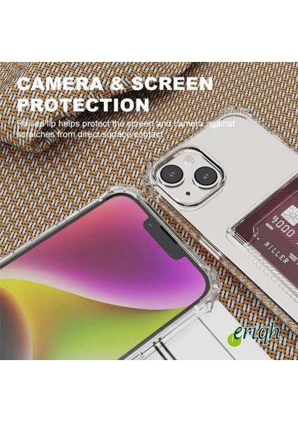 Apple iPhone 15 Promax Uyumlu Kartlık Bölmeli Şeffaf Kılıf | Pratik ve Şık Tasarım