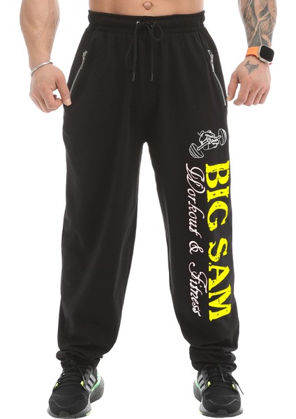 Loose Fit Fermuarlı Cepli Eşofman Altı Yazlık Spor Pantolon Big Sam 1092