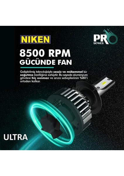 Pro Serisi LED Xenon H3 Far Ampulü