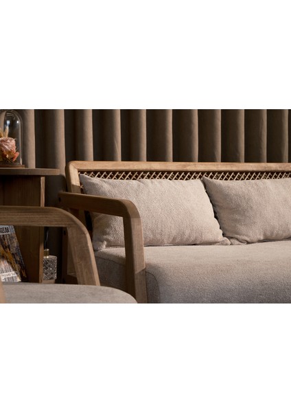 Merda Koltuk Takımı Ikili Koltuk + Iki Berjer + Sandıklı Puf (Bench) + Yan Sehpa (Kitaplık) fırsatları