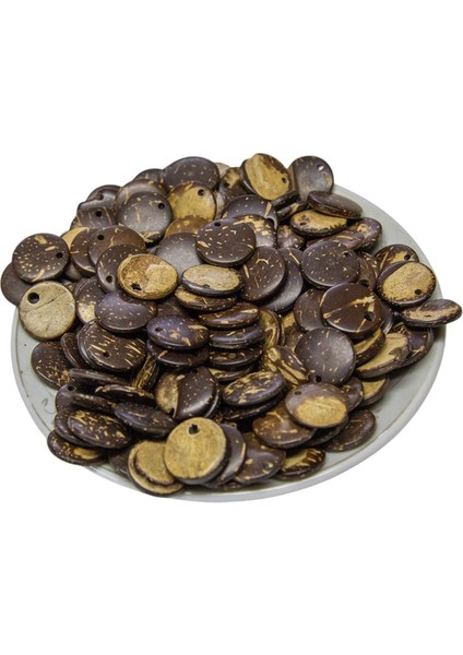 15 mm Tek Delikli Kokonat Ahşap Boncuk 50 gr fiyatları