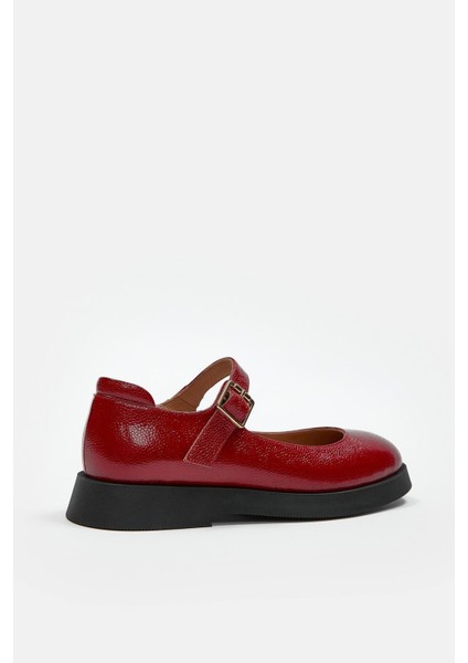 Panthera Kırmızı Rugan Hakiki Deri Kadın Loafer fırsatları