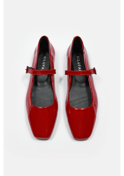 Beery Kırmızı Rugan Hakiki Deri Kadın Babet fiyatları