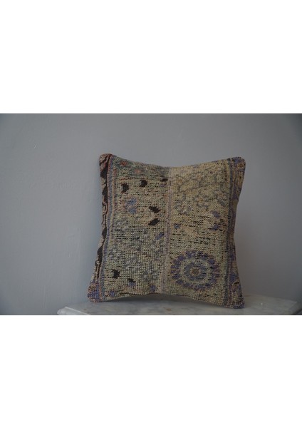 40 x 40 cm Çiçek Desenli Pastel Renk Tonları Çiftlik Evi Stili El Dokuma Kırlent Kılıf fiyatları