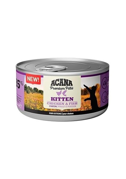 Acana Premium Pate (Ezme) Tavuklu ve Balıklı Yavru Konsi 85 gr x 24 Adet