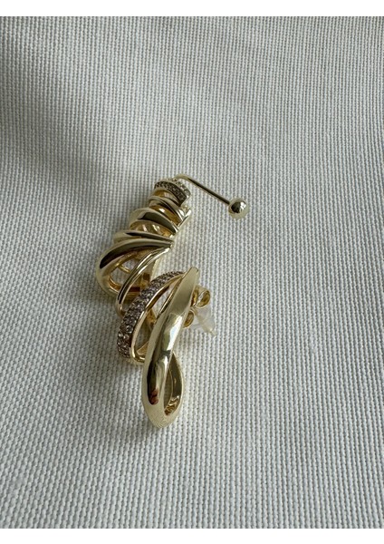 Bym Modeli Gold Renkli Küpe Earcuff fiyatları