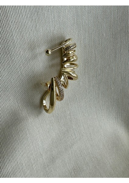 Bym Modeli Gold Renkli Küpe Earcuff fırsatları