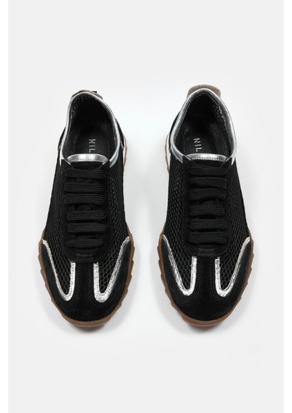 Gala Siyah Süet Deri Fileli Kadın Sneaker modelleri