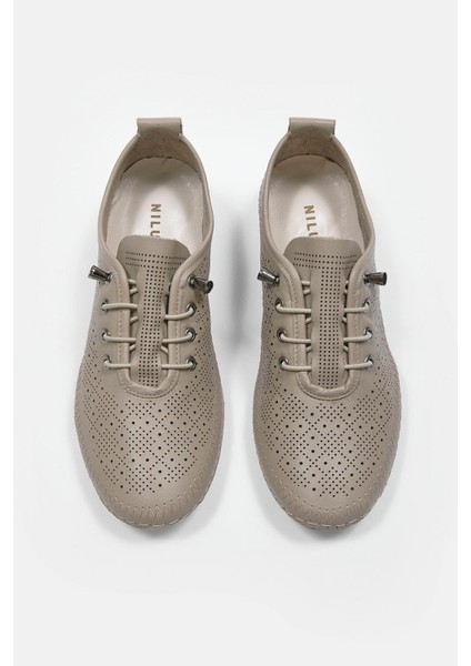 Mariable Vizon Deri Kadın Sneaker