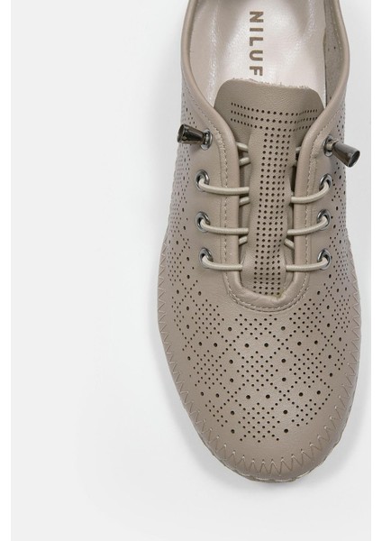 Mariable Vizon Deri Kadın Sneaker